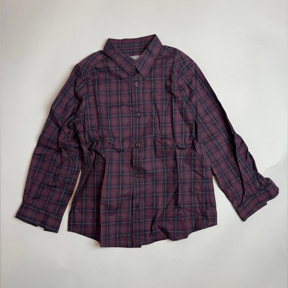 Bonpoint Burgundy Plaid Shirt